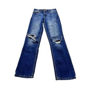 RSQ Kids Blue Five Pocket Style Distressed Slim Fit Jeans Size 14 NWOT